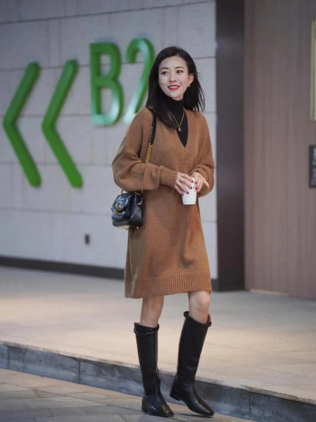 Camel sweater dress-1 Camel sweater dress-1