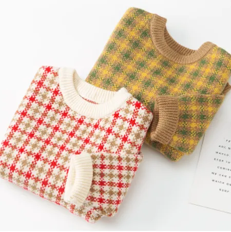 Girls Loose Thick Knitted Sweater Toddler kids winter sweater-2